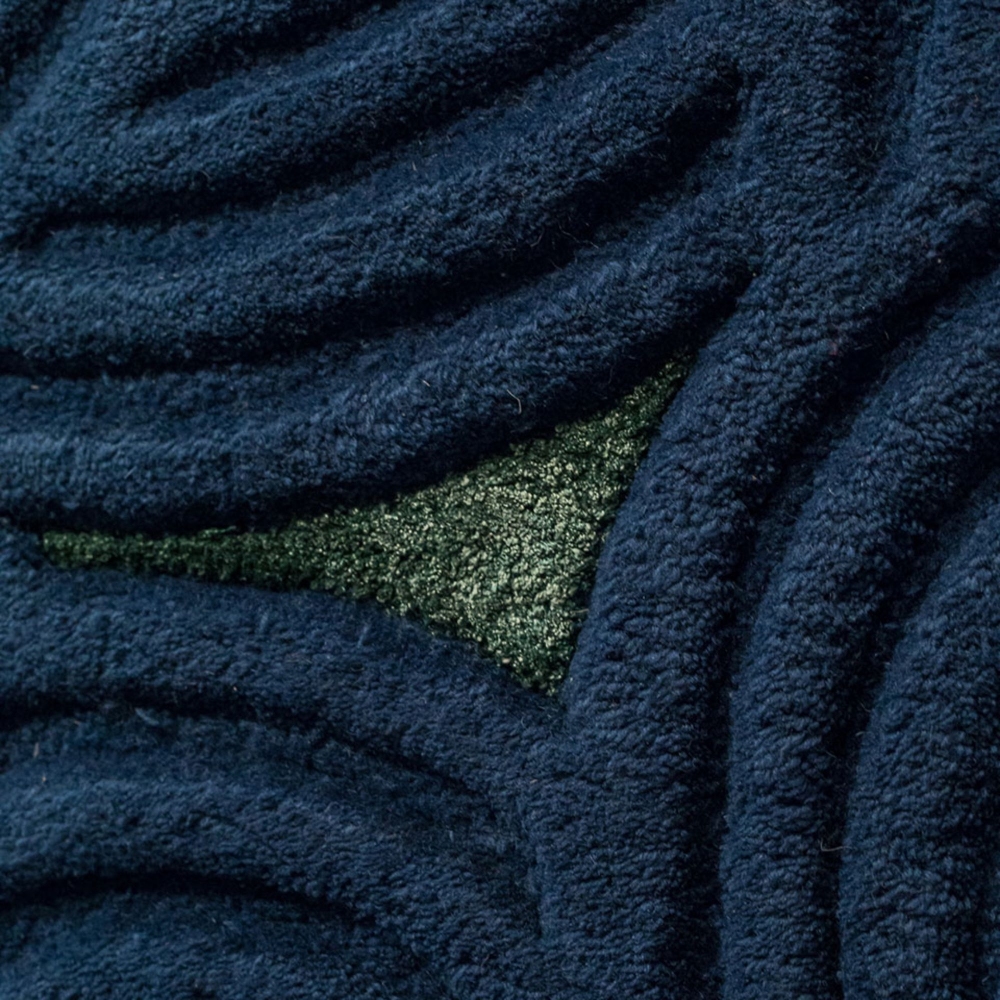 Scarlet Splendour Tappeto bicolore Karesansui cm. 200x300