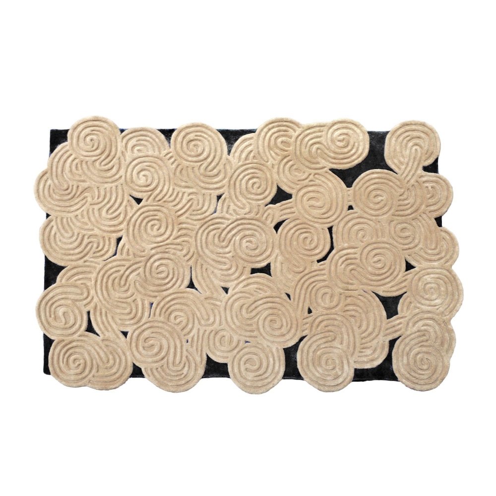 Scarlet Splendour Tappeto bicolore Karesansui cm. 200x300