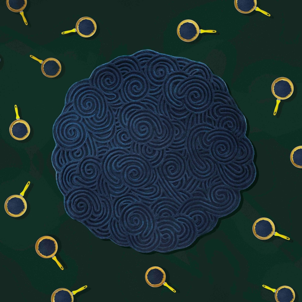 Scarlet Splendour Tappeto rotondo Karesansui cm. 200