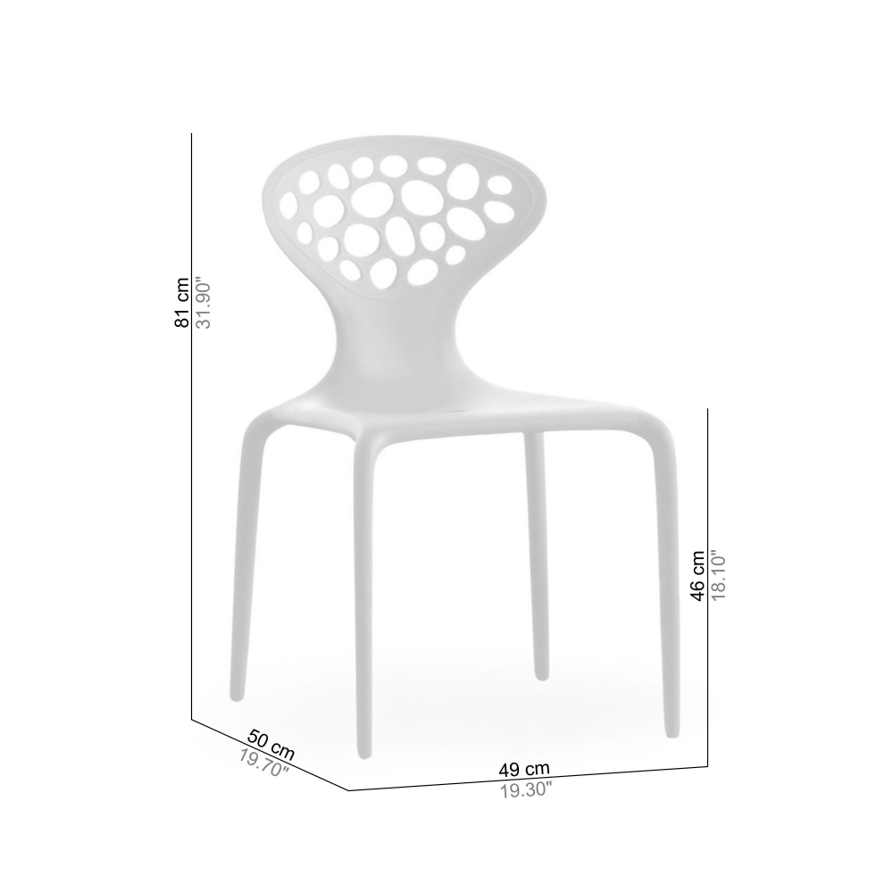 Moroso Sedia con schienale forato Supernatural