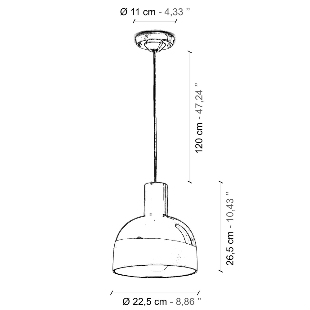 Ferroluce Lampada a sospensione Caxixi C2400