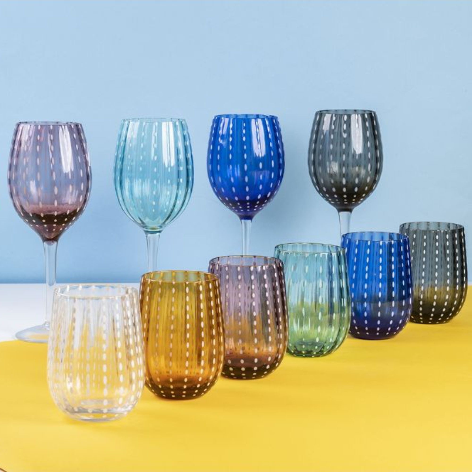 Assiettes Impériales En Verre Villa D'Este – Lot De 6 Assiettes Plates 25 Cm – Élégance Et Transparence Parfaites Pour Dresser Une Belle Table