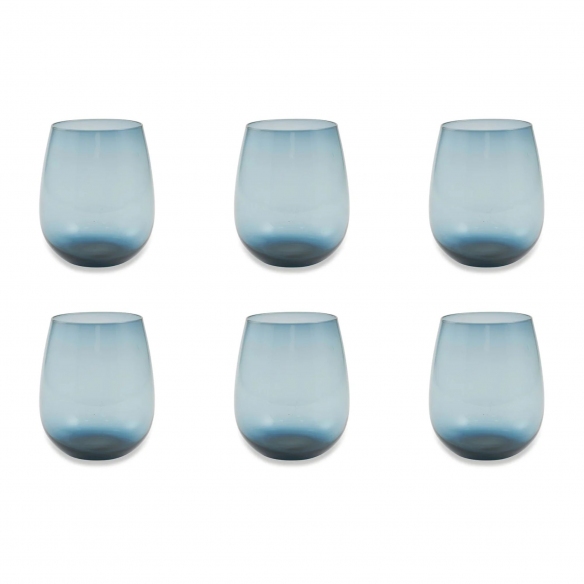 Villa D'Este Home Tivoli 6 Happy Hour Blue Glasses