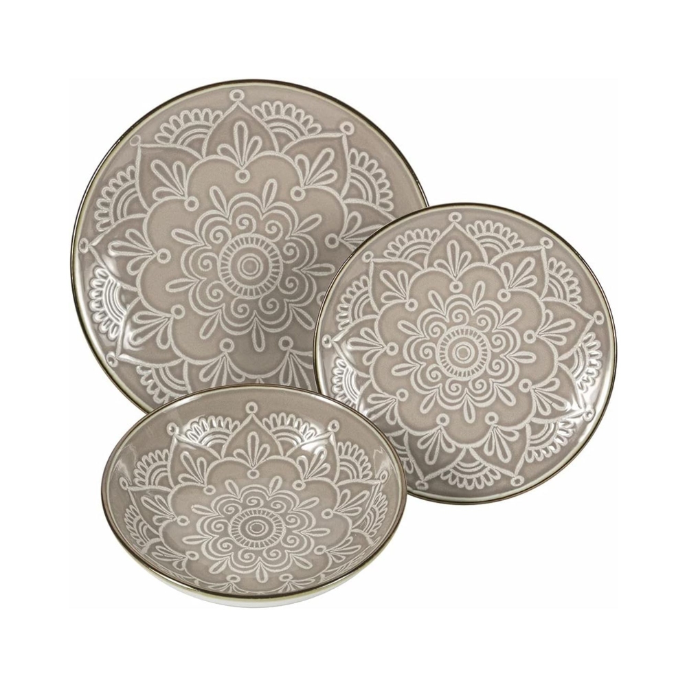 Villa D'este Home Tivoli 18 Baku Gray Plates