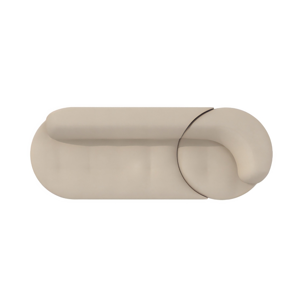 MyHome Collection Divano dormeuse Bordone 110 UP - Poltrona girevole integrata a destra