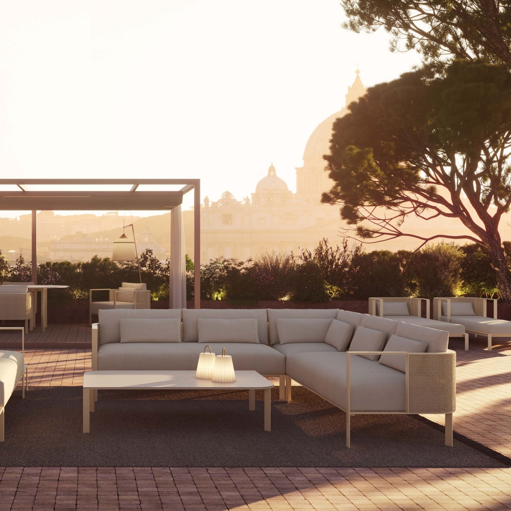 Gandia Blasco Solanas outdoor modular sofa - Sectional 1 with left armrest