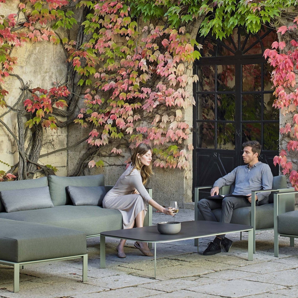 Gandia Blasco Solanas outdoor modular sofa - Sectional 1 with left armrest