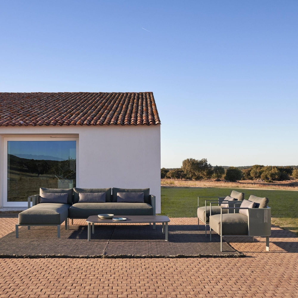 Gandia Blasco Solanas modular outdoor Sofa - Sectional 1 with right armrest