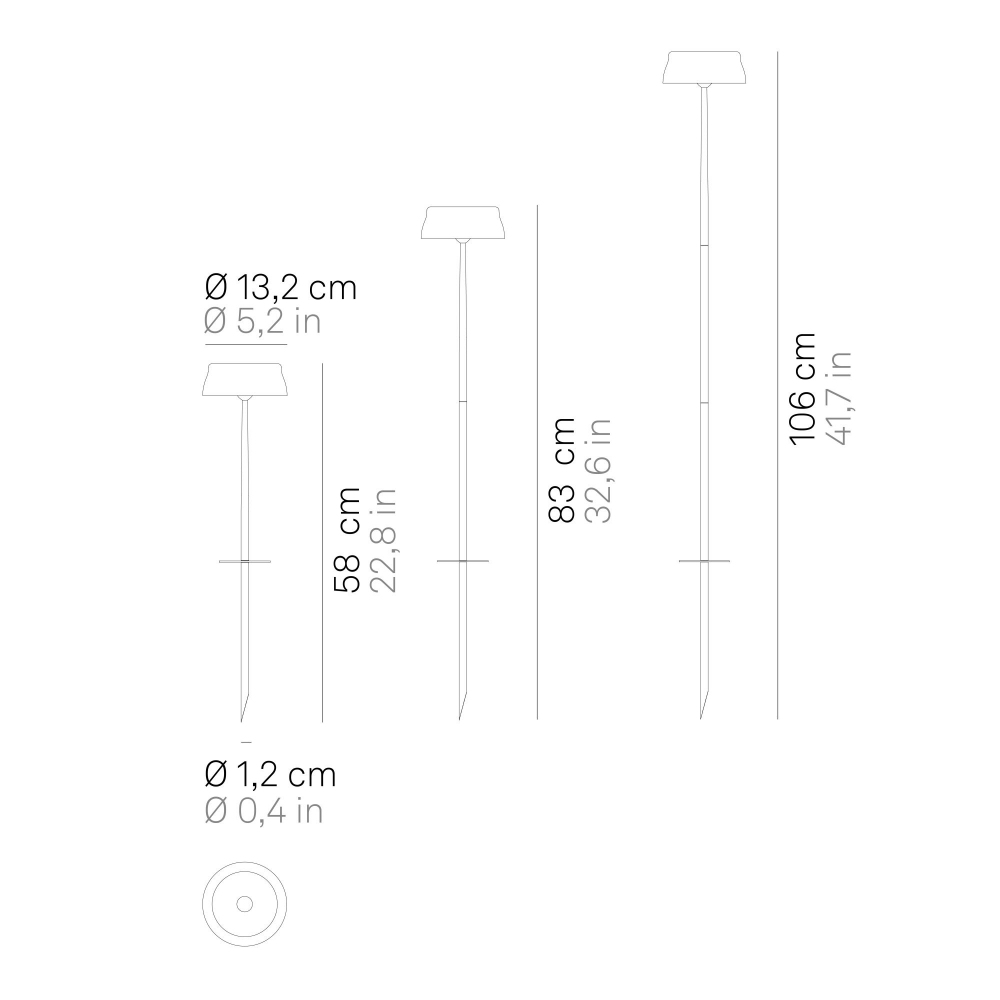 Zafferano Sister Light spike lamp