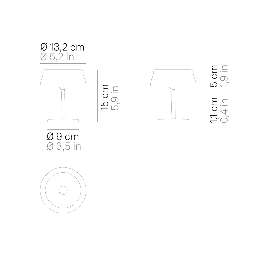 Zafferano Sister Light Mini table lamp