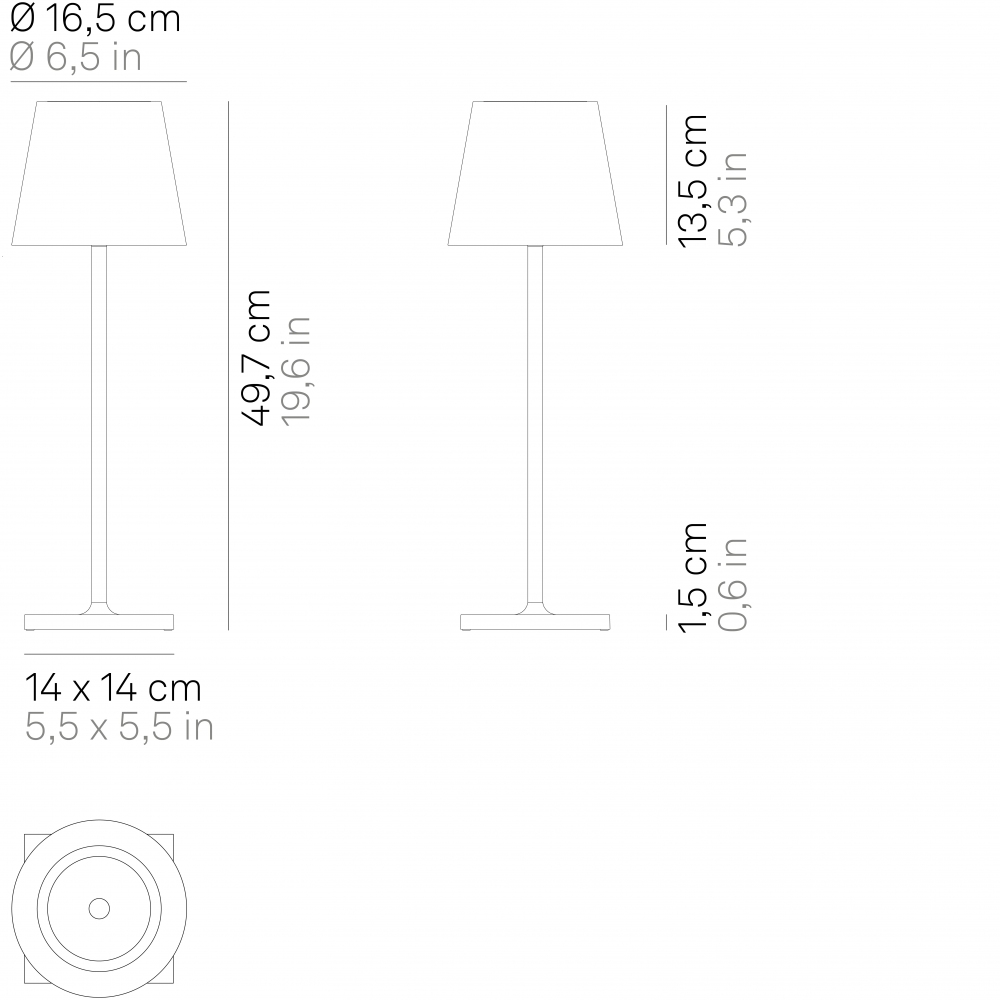 Zafferano Lampada da tavolo Poldina Pro L Desk