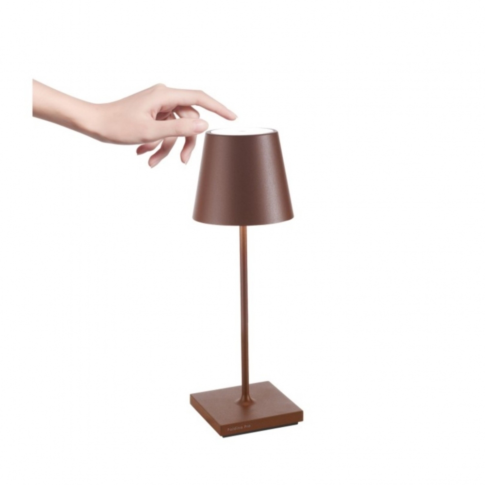 Zafferano Lampada da tavolo Poldina Pro Mini Led ricaricabile