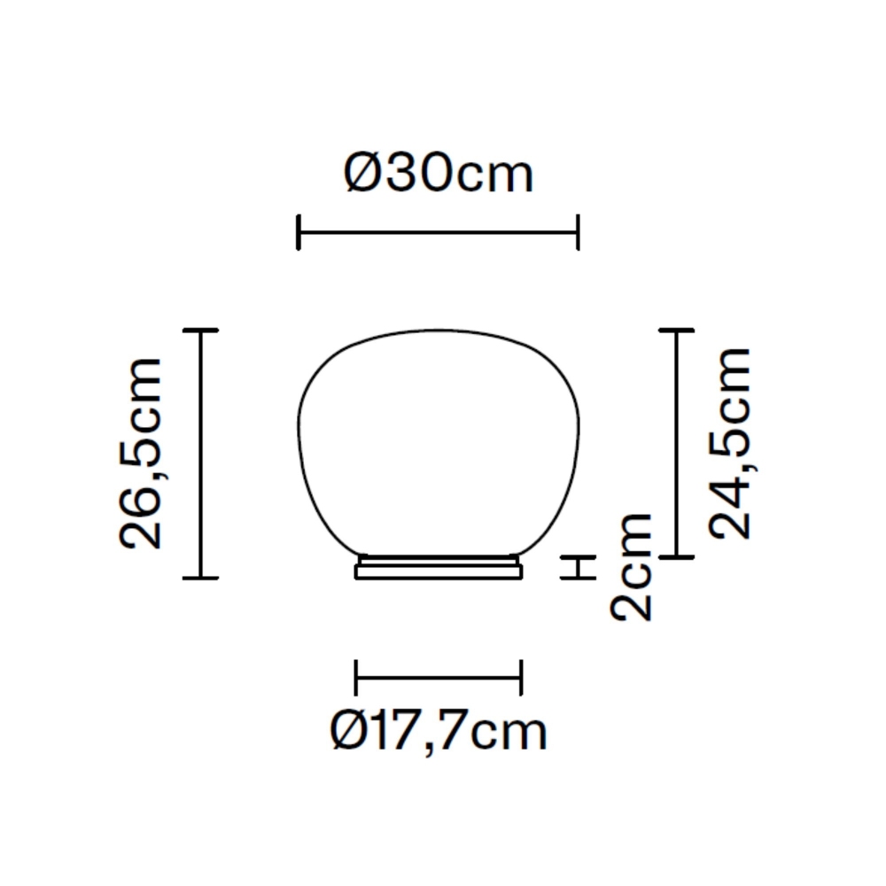 Pronta Consegna - Fabbian Lampada da tavolo Lumi Mochi diam. 30 cm