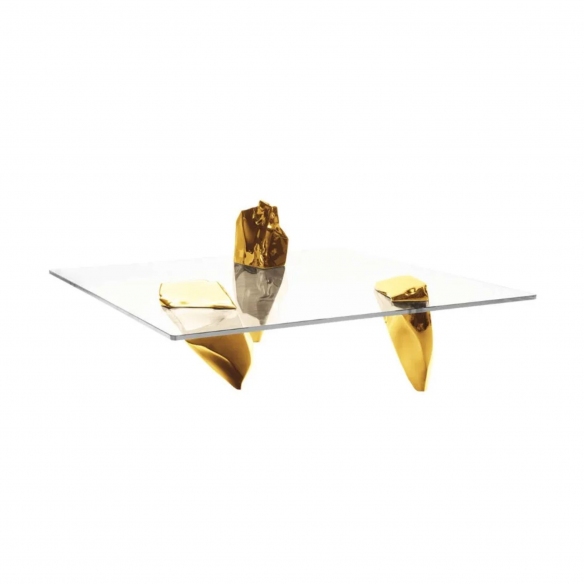 Driade Tavolino Sereno 130x130 cm - Top in cristallo