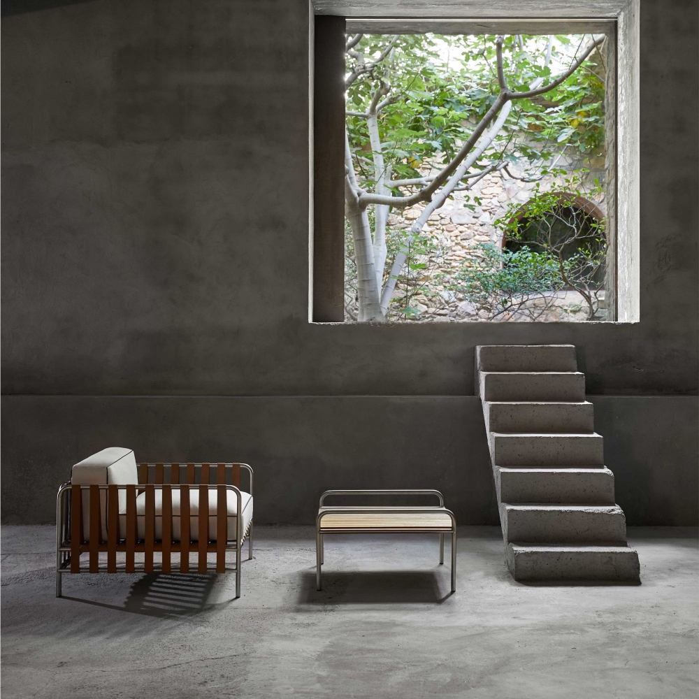 Gandia Blasco Tavolino outdoor Onsen Iroko cm. 153x66