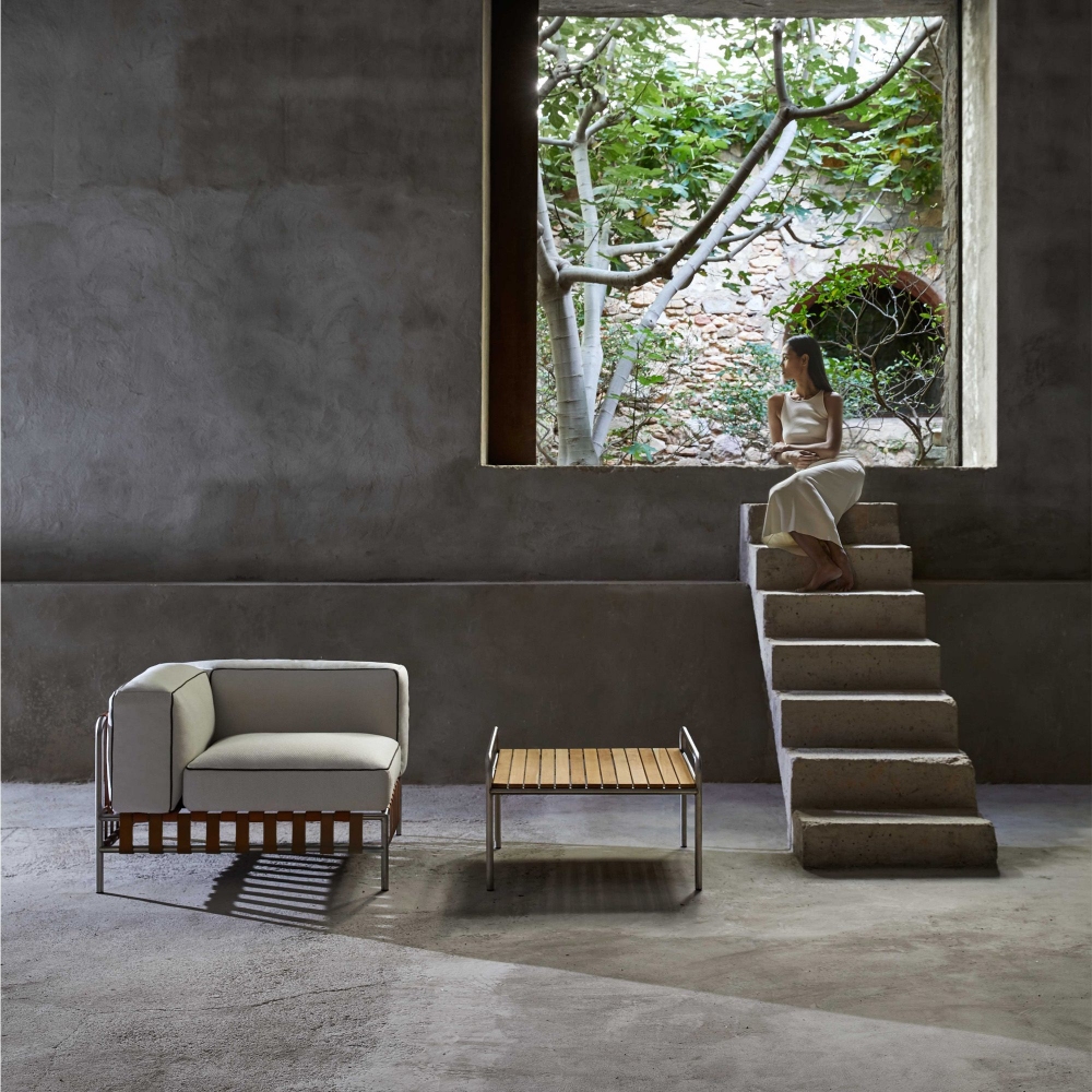 Gandia Blasco Onsen Iroko outdoor coffee table cm. 76x76