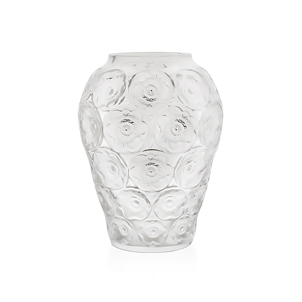 Lalique Vaso in cristallo Anémones...