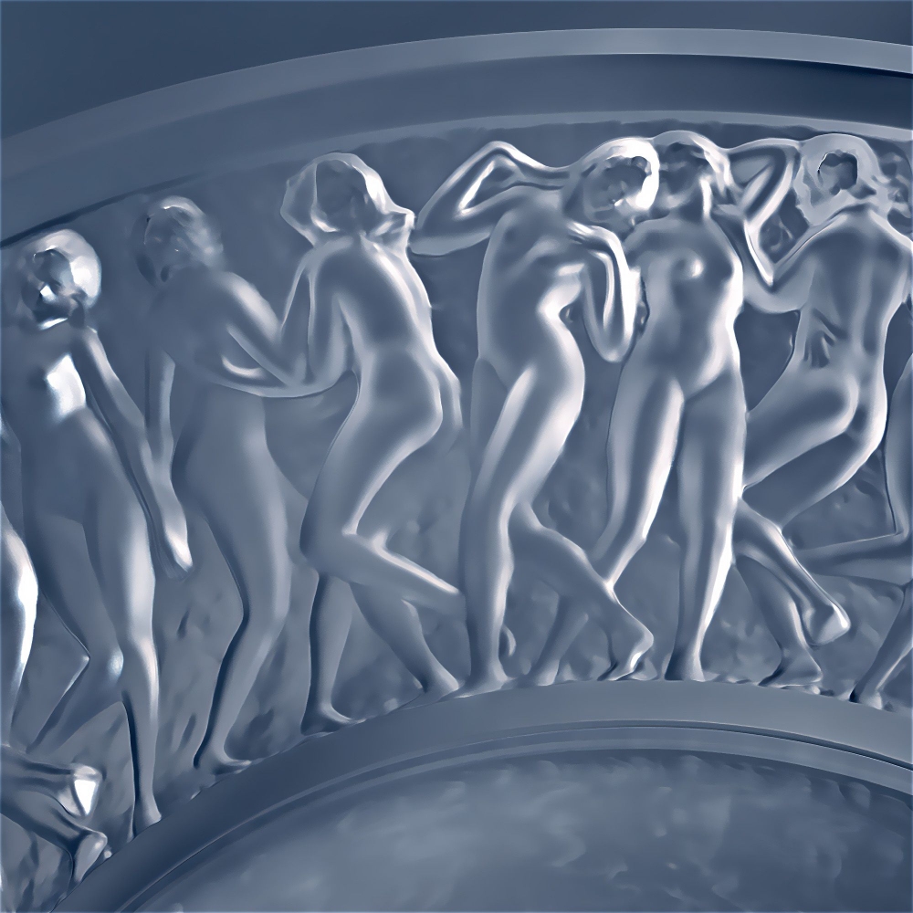Lalique Bacchantes crystal bowl