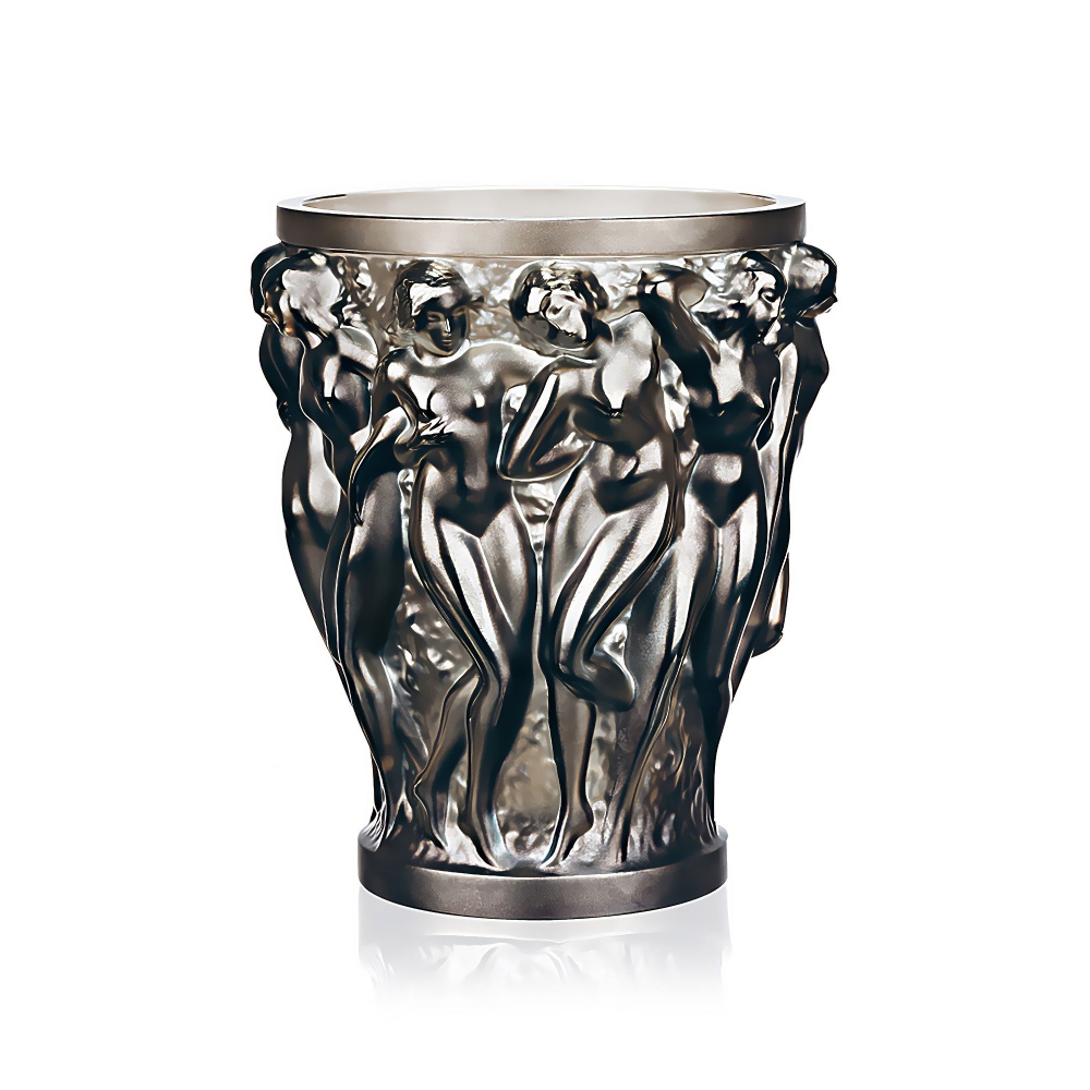 Lalique Bacchantes Bronze crystal vase