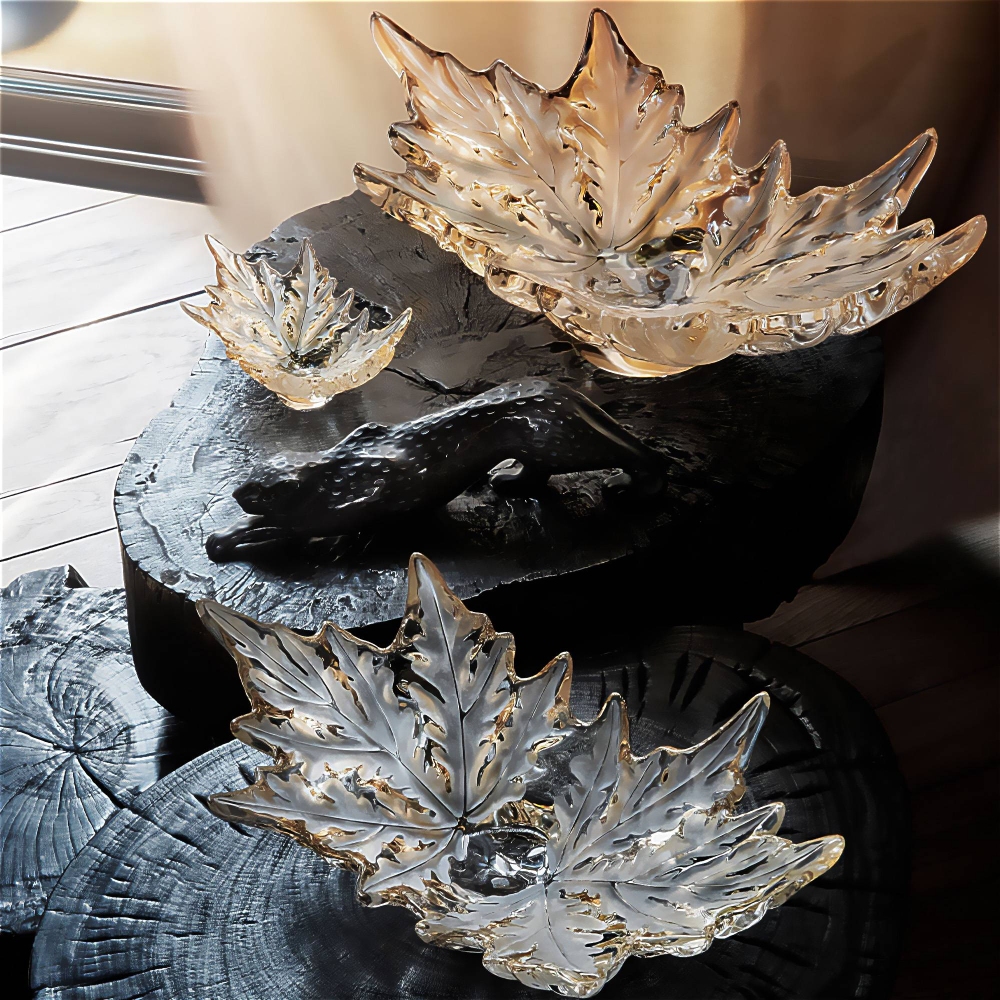 Lalique Coppa in cristallo piccola Champs Élysées Lustré Or