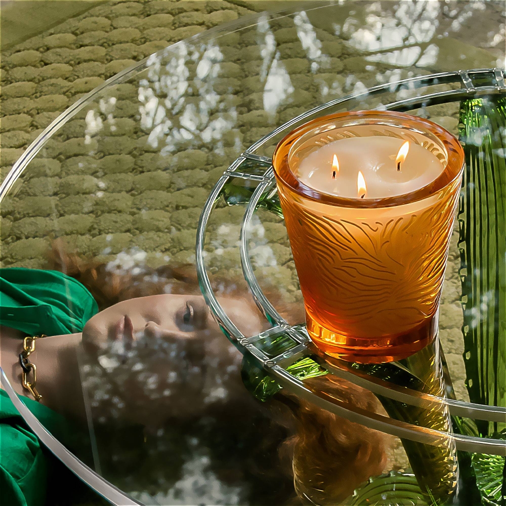 Lalique Candela in cristallo profumata Jungle - Edizione limitata