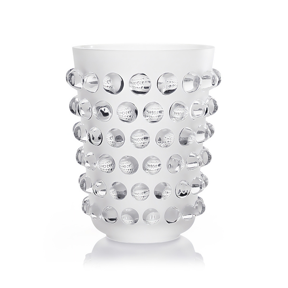 Lalique Mossi XXL Clear crystal vase