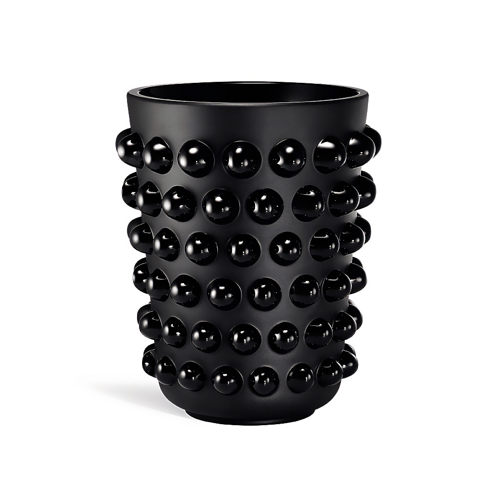 Lalique Vaso in cristallo Mossi XXL Noir