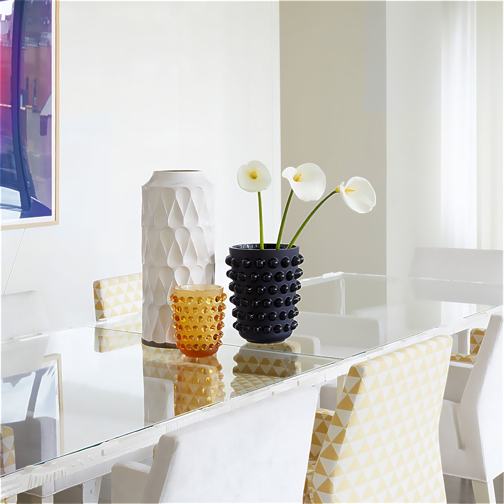 Lalique Mossi XXL Black crystal vase