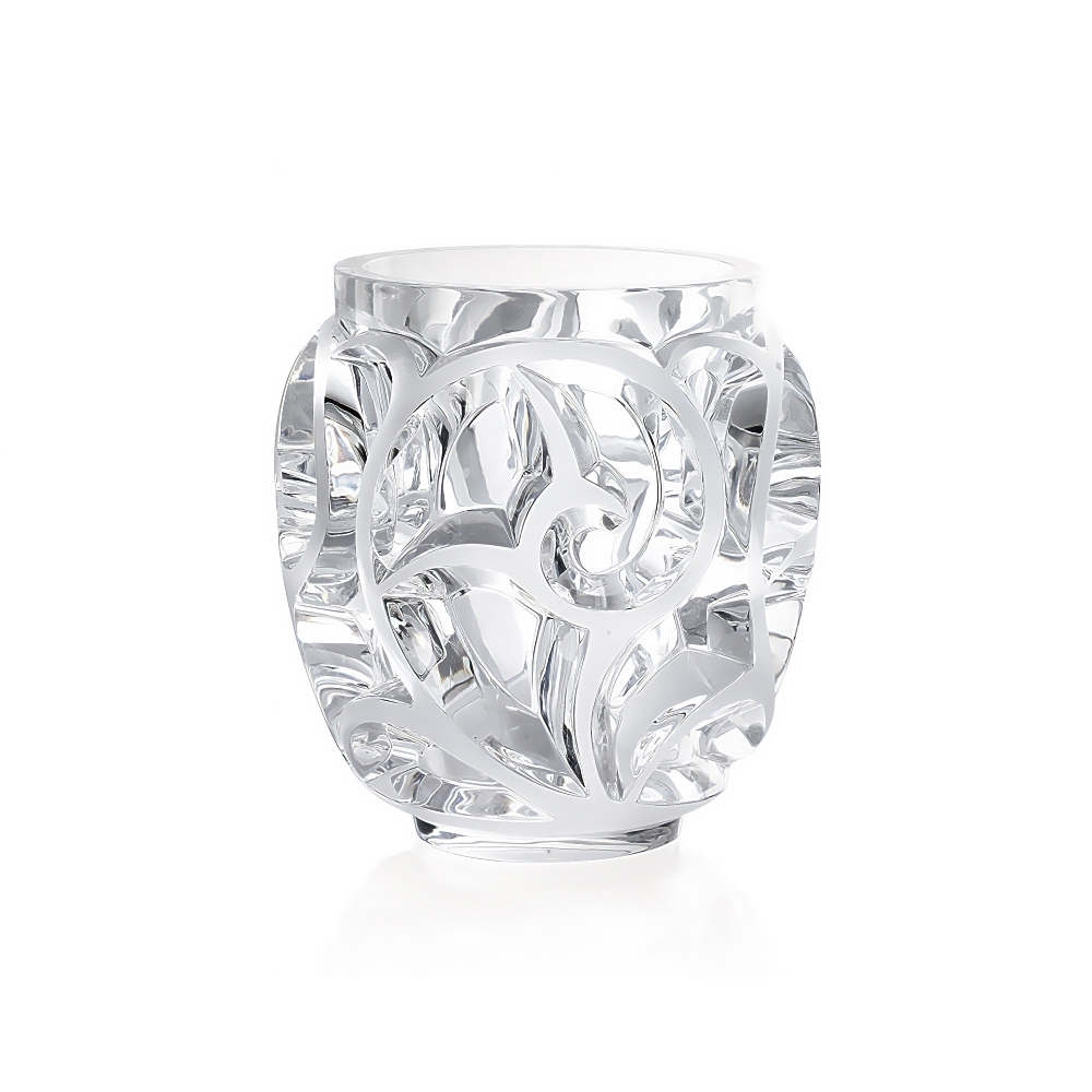 Lalique Tourbillons Clear crystal vase