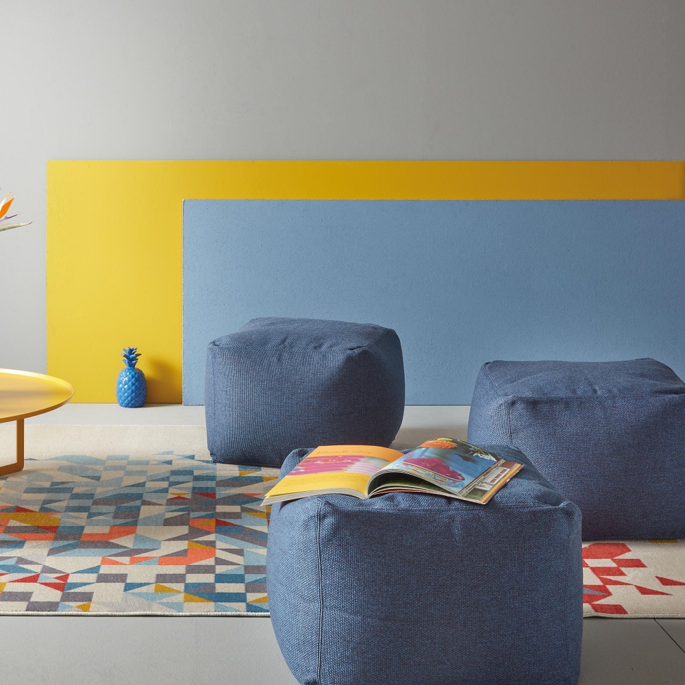 Meme Design Archimede square pouf 50x50x40h cm