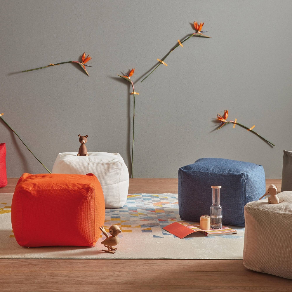 Meme Design Pouf quadrato Archimede 50x50x40h cm