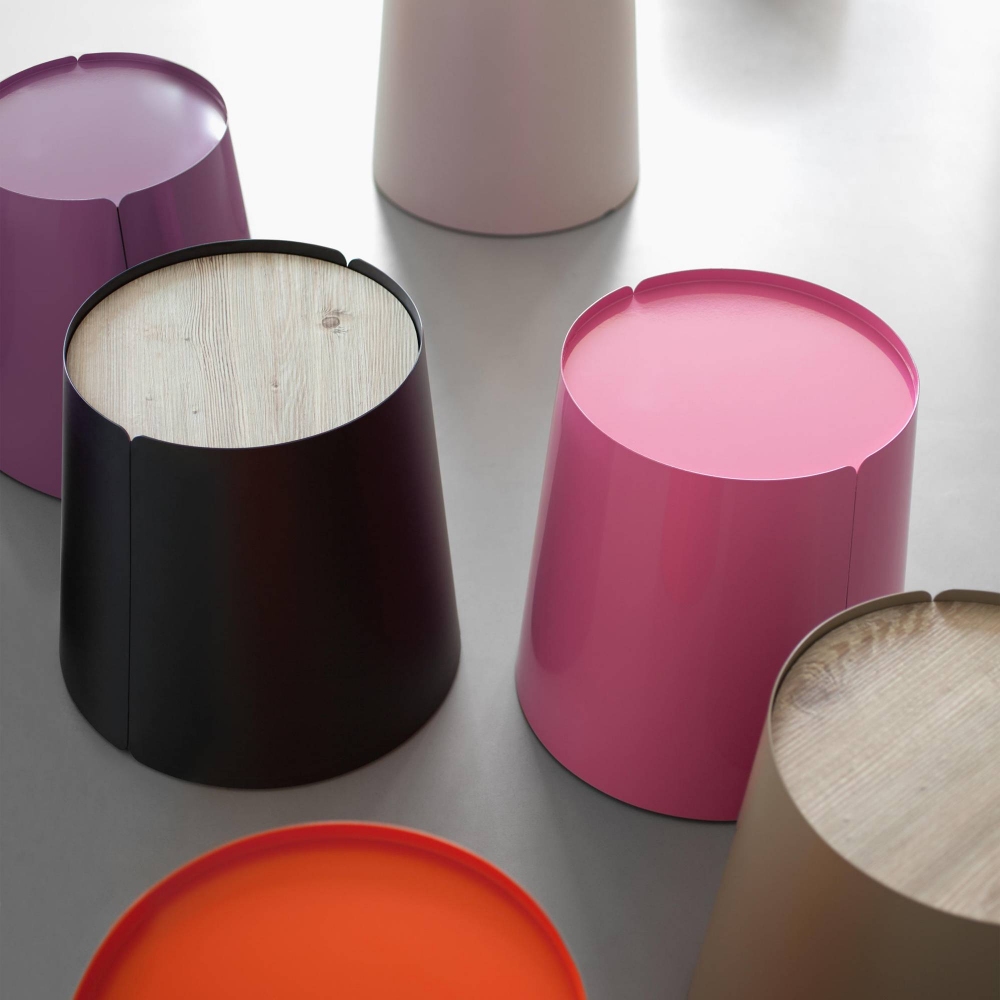 Meme Design Tavolino Bobino - 3 ruote interne e top in metallo