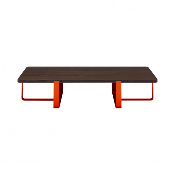 Meme Design Tavolino doppio Inn cm. 60x130x30h - Top in legno rovere fumè