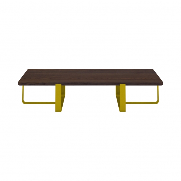 Meme Design Tavolino doppio Inn cm. 60x130x30h - Top in legno rovere fumè