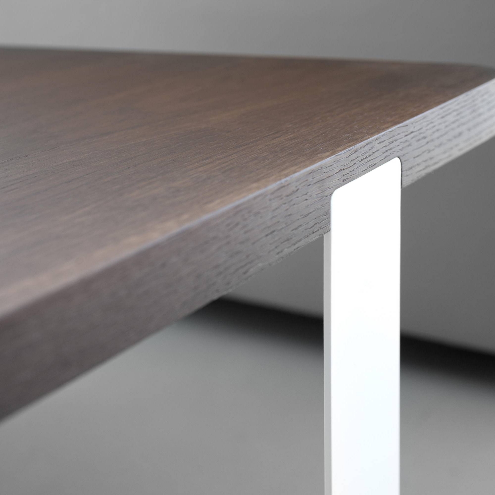 Meme Design Tavolino doppio Inn cm. 60x130x30h - Top in legno rovere fumè