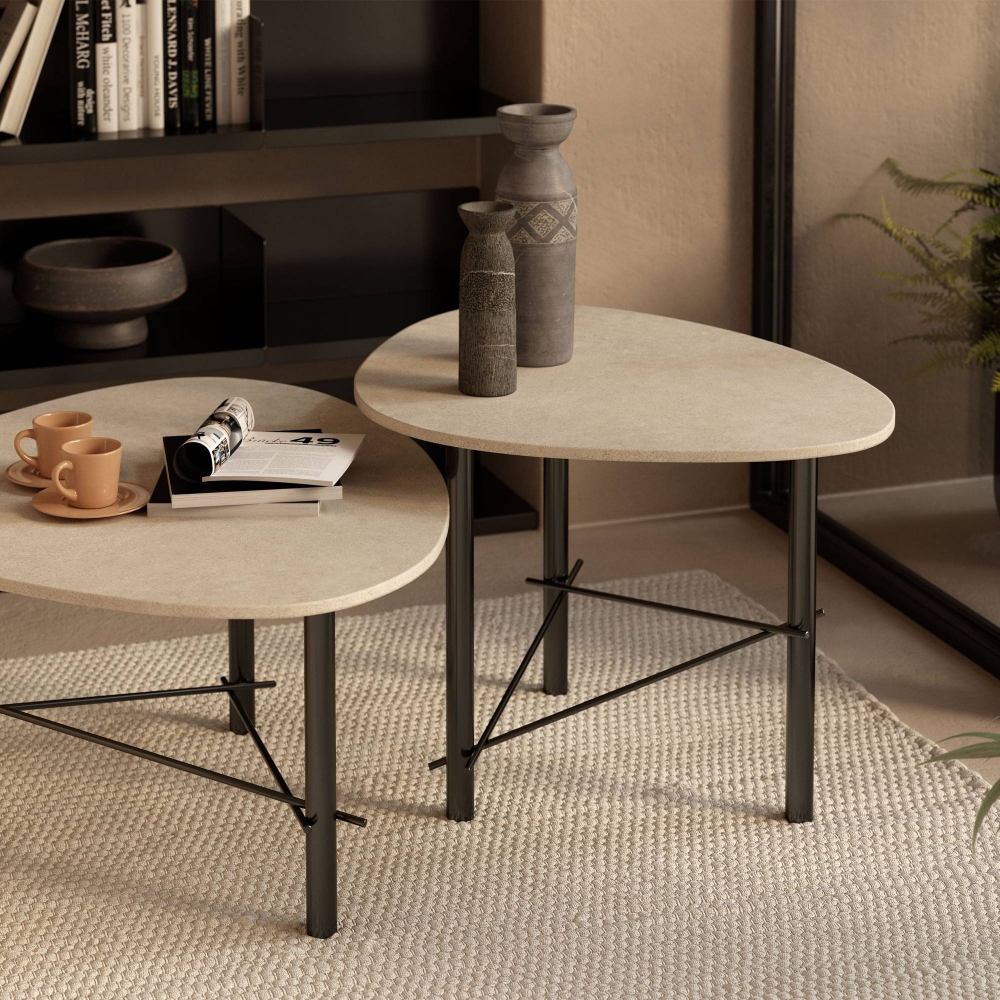 Meme Design Cookie high coffee table 68x53x46h cm - Laminam top