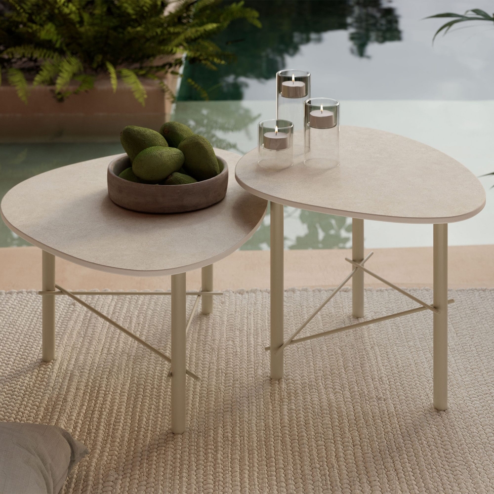 Meme Design Cookie high coffee table 68x53x46h cm - Laminam top