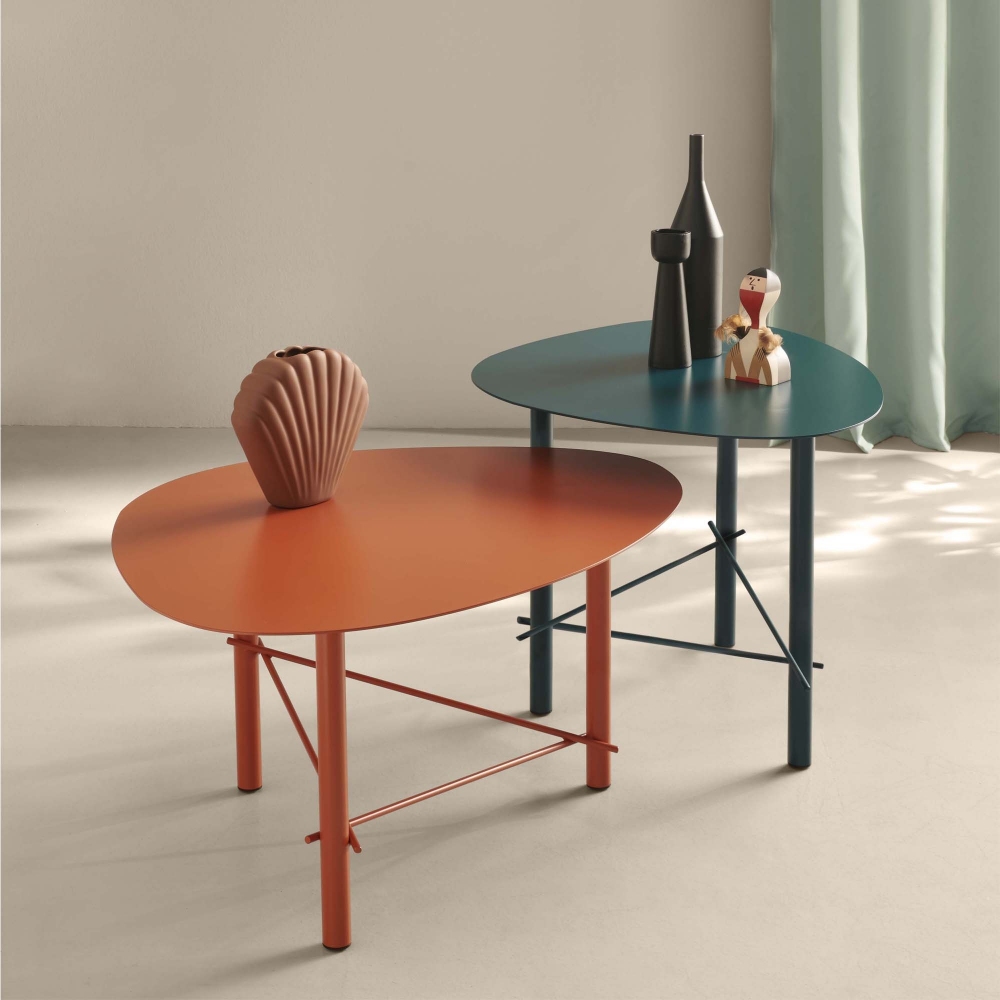 Meme Design Cookie low coffee table 79x61x37h cm - Metal top