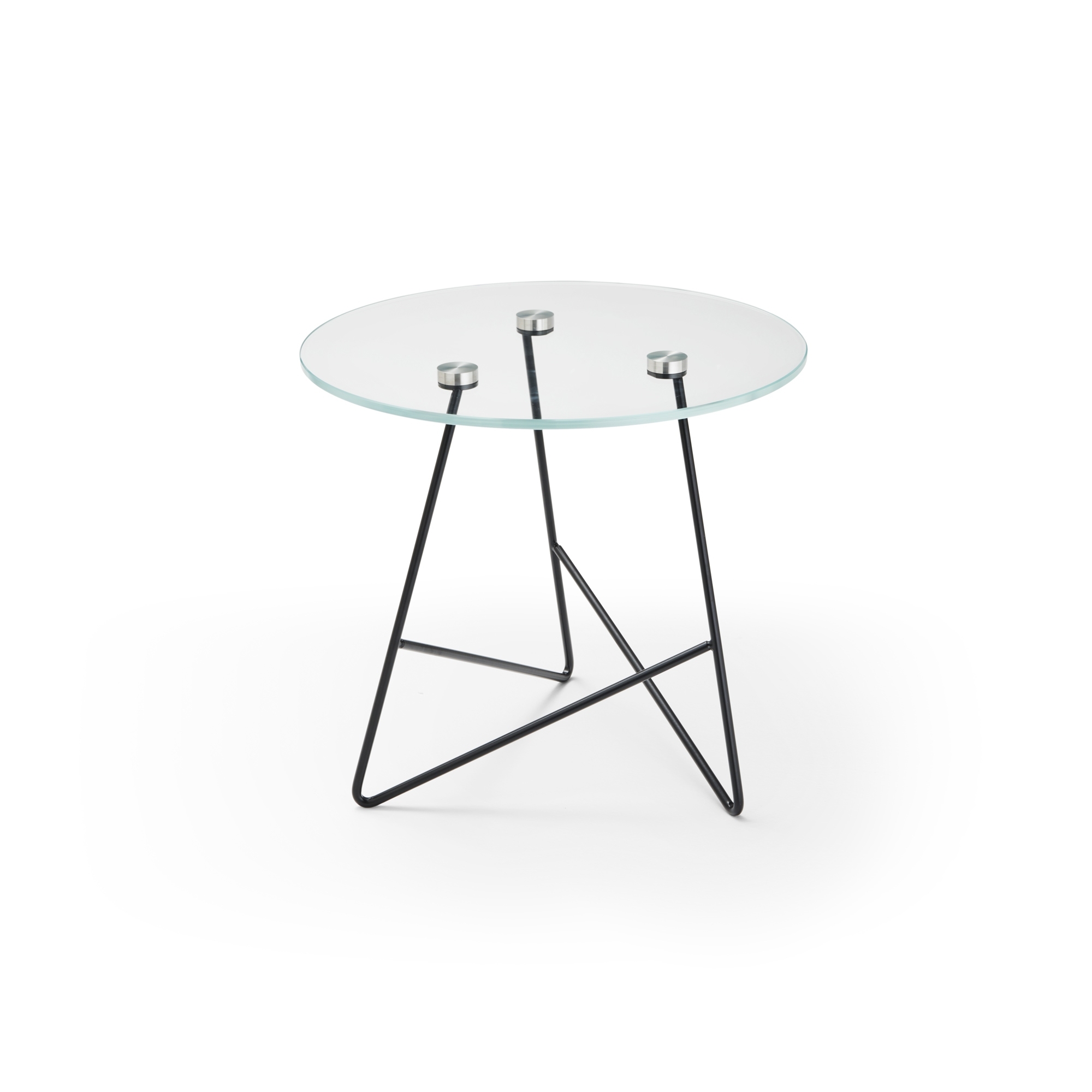 Meme Design Ermione Round coffee table cm. 50x44h Glass top