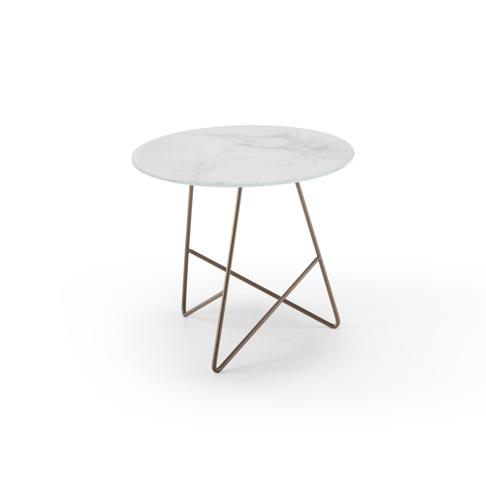 Meme Design Ermione Round coffee table cm. 50x44h - Glass top