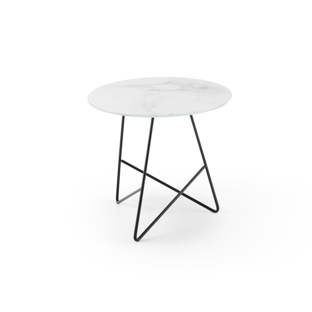 Meme Design Ermione Round coffee table cm. 50x44h - Glass top