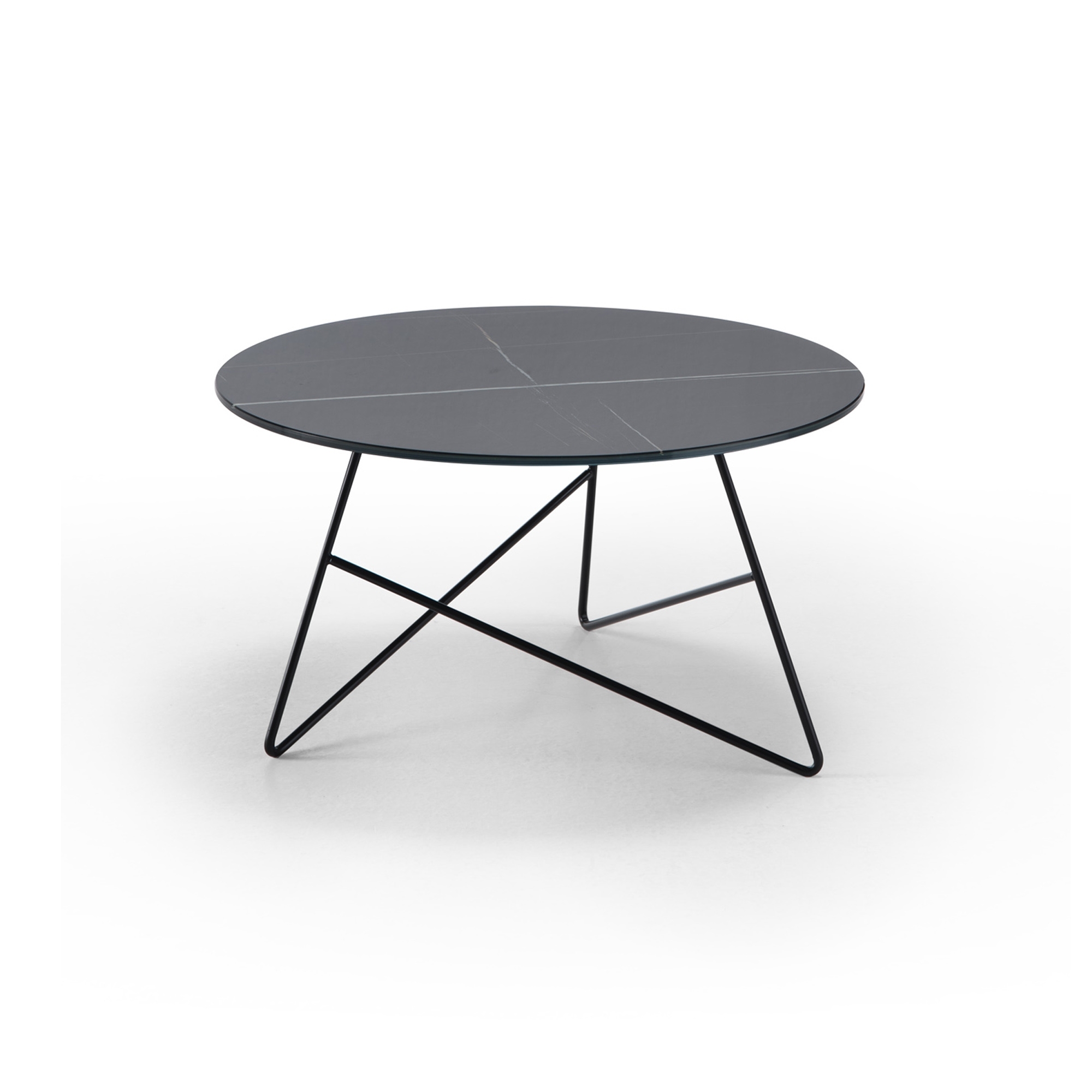 Meme Design Ermione Round coffee table cm. 65x35h Glass top