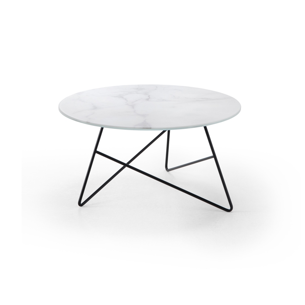 Meme Design Ermione Round coffee table cm. 65x35h - Glass top