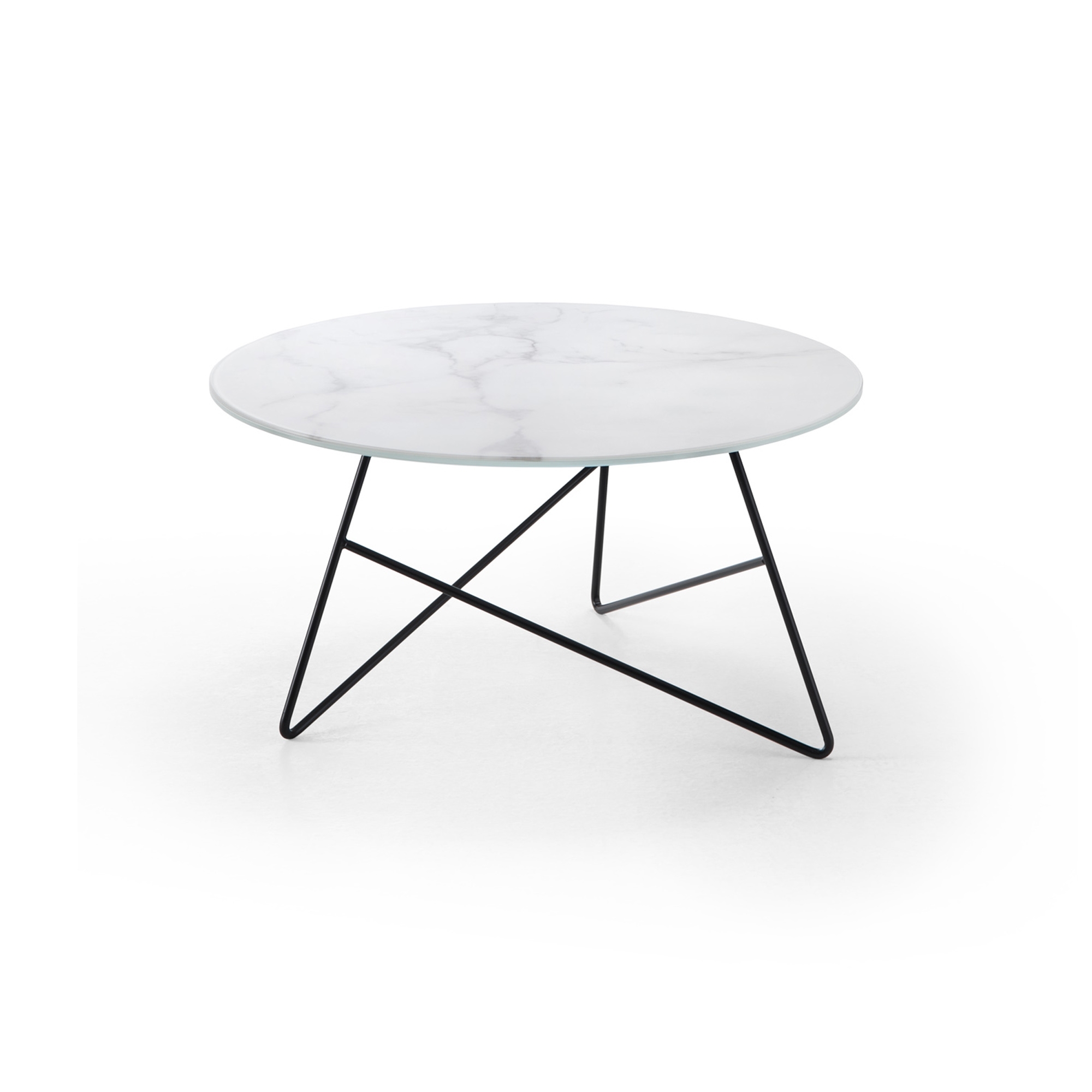 Meme Design Ermione Round coffee table cm. 65x35h Glass top