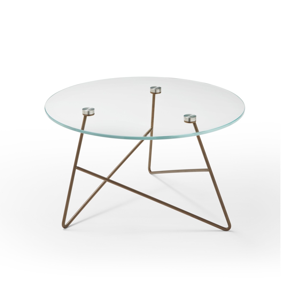 Meme Design Ermione Round coffee table cm. 65x35h - Glass top