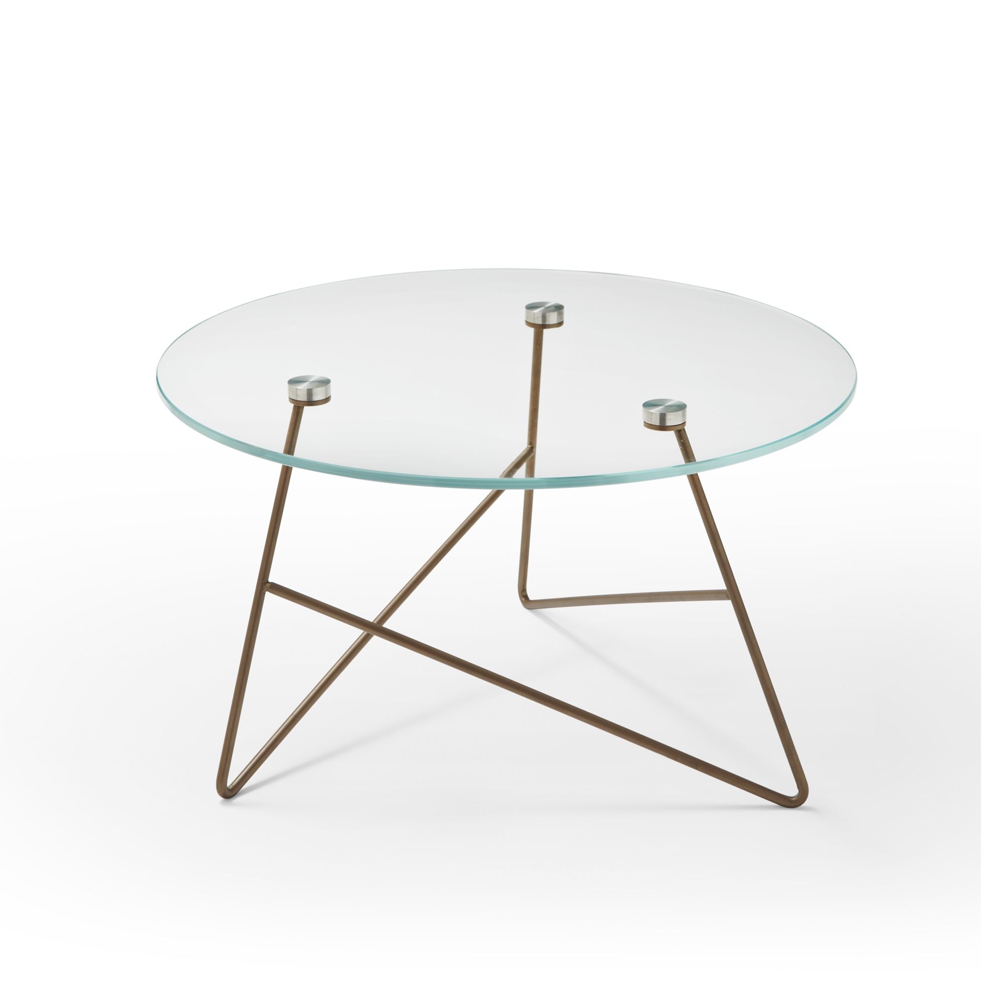 Meme Design Ermione Round coffee table cm. 65x35h Glass top