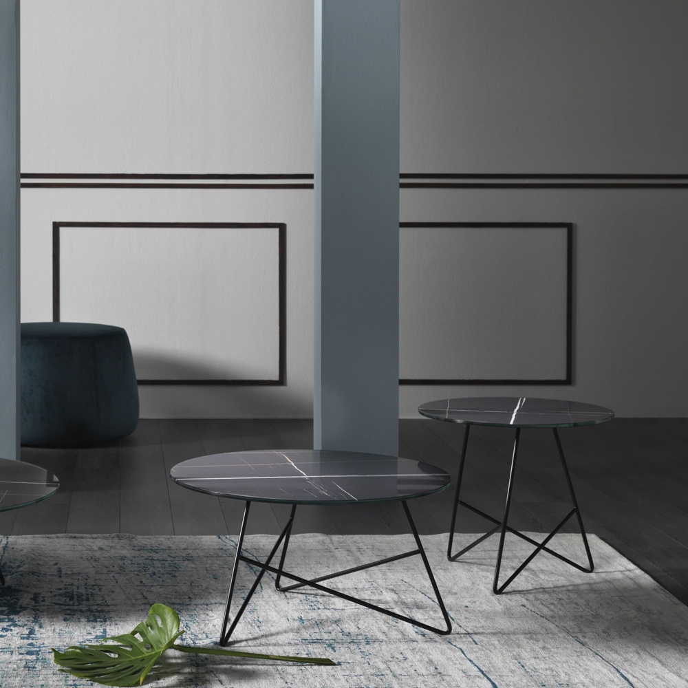Meme Design Ermione Round coffee table cm. 65x35h - Glass top