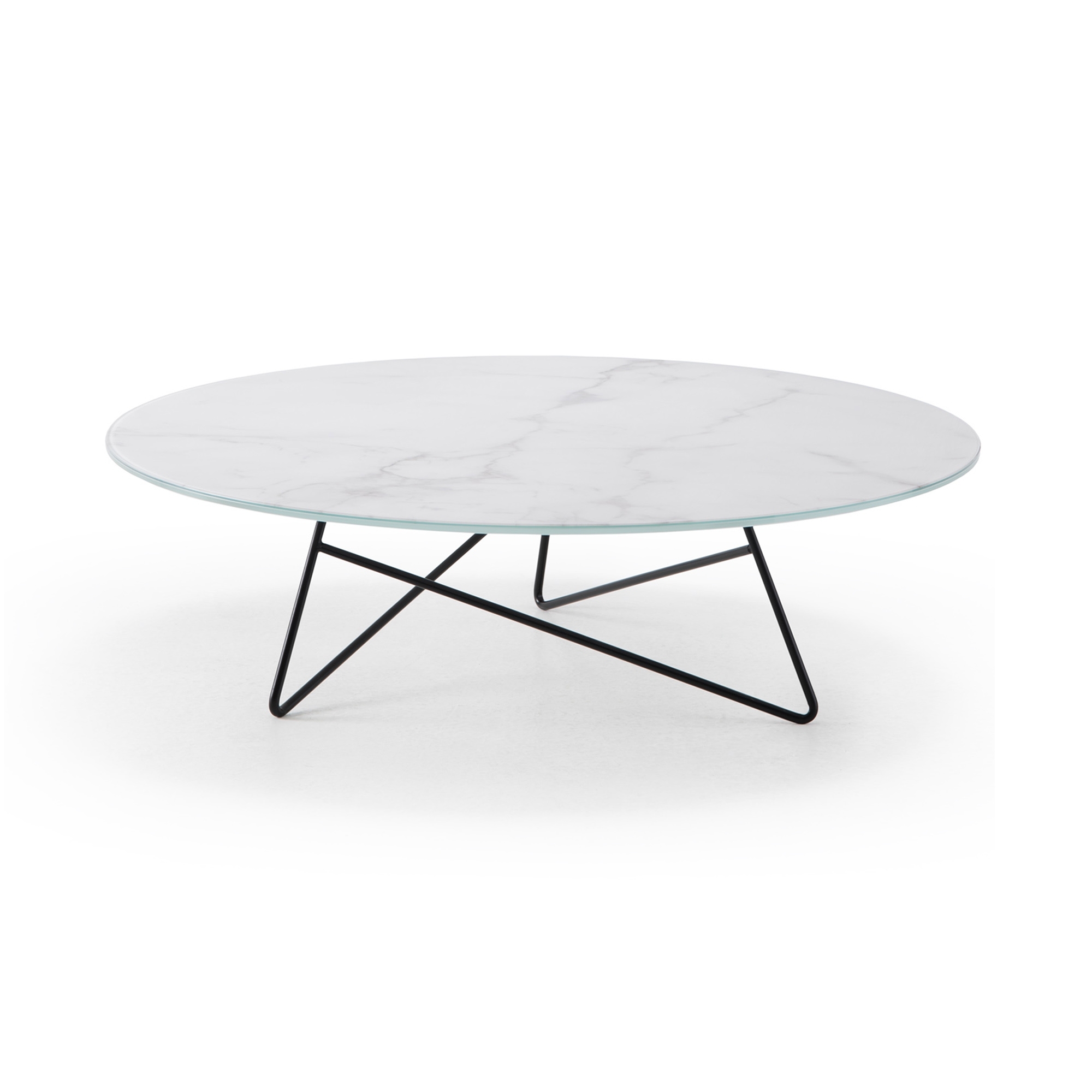 Meme Design Ermione Round coffee table cm. 90x25h Glass top