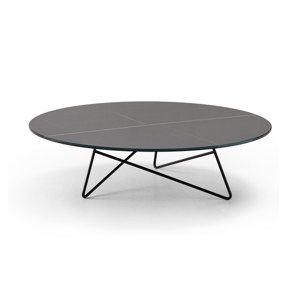 Meme Design Ermione Round coffee table cm. 90x25h - Glass top