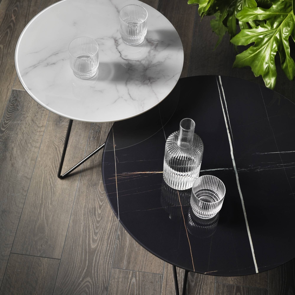 Meme Design Ermione Round coffee table cm. 90x25h - Glass top